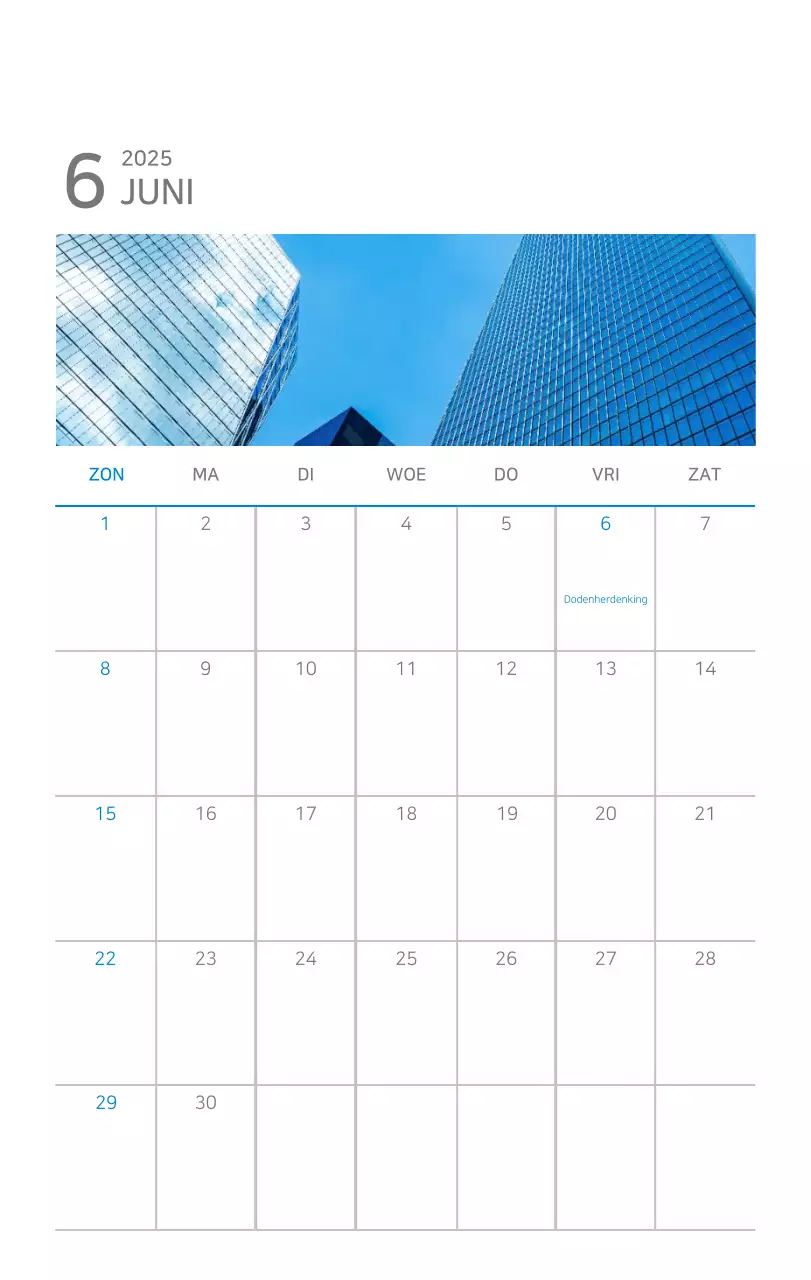 Blauwe moderne kalender bedrijfspromoties