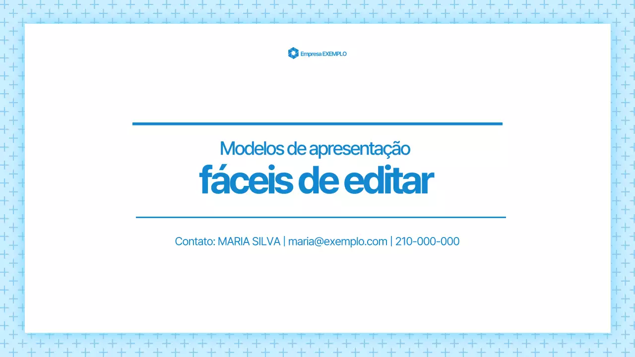 Anúncios de apresentação modernos azuis