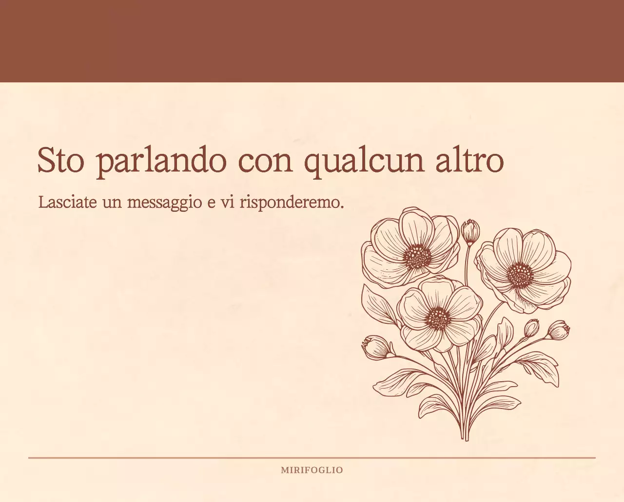 Un calendario sentimentale per fioristi in carta di lana marrone chiaro e marrone.