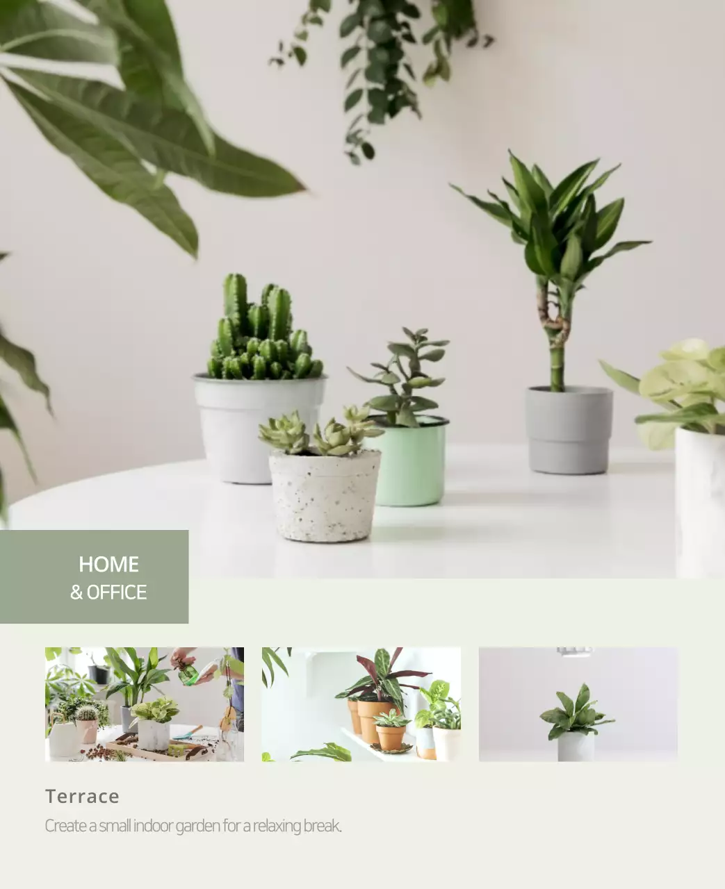 Kalender interior minimalis berwarna krem