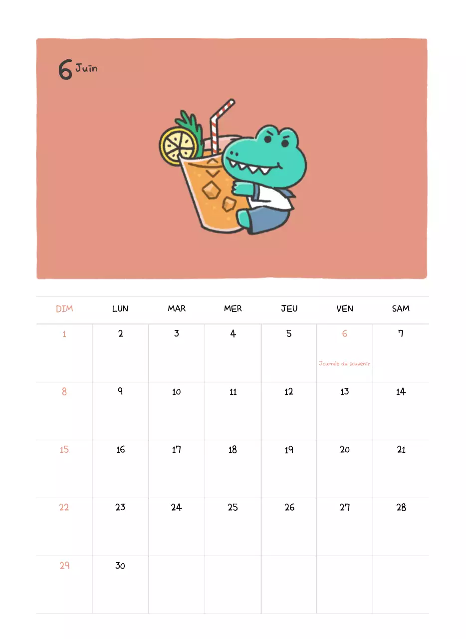 Un calendrier avec un concept d'illustration Ago mignon