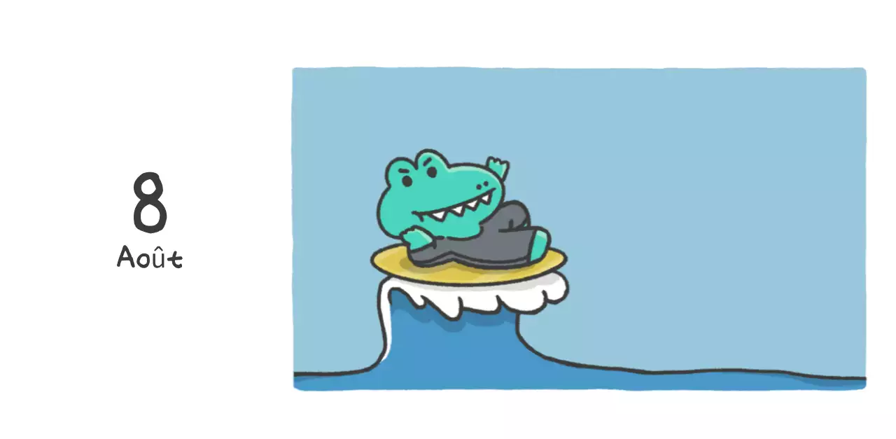 Un calendrier avec un concept d'illustration Ago mignon