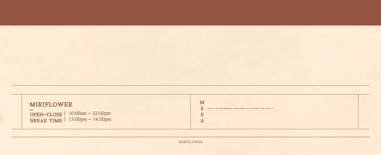 A sentimental florist concept calendar in light brown and brown wax paper