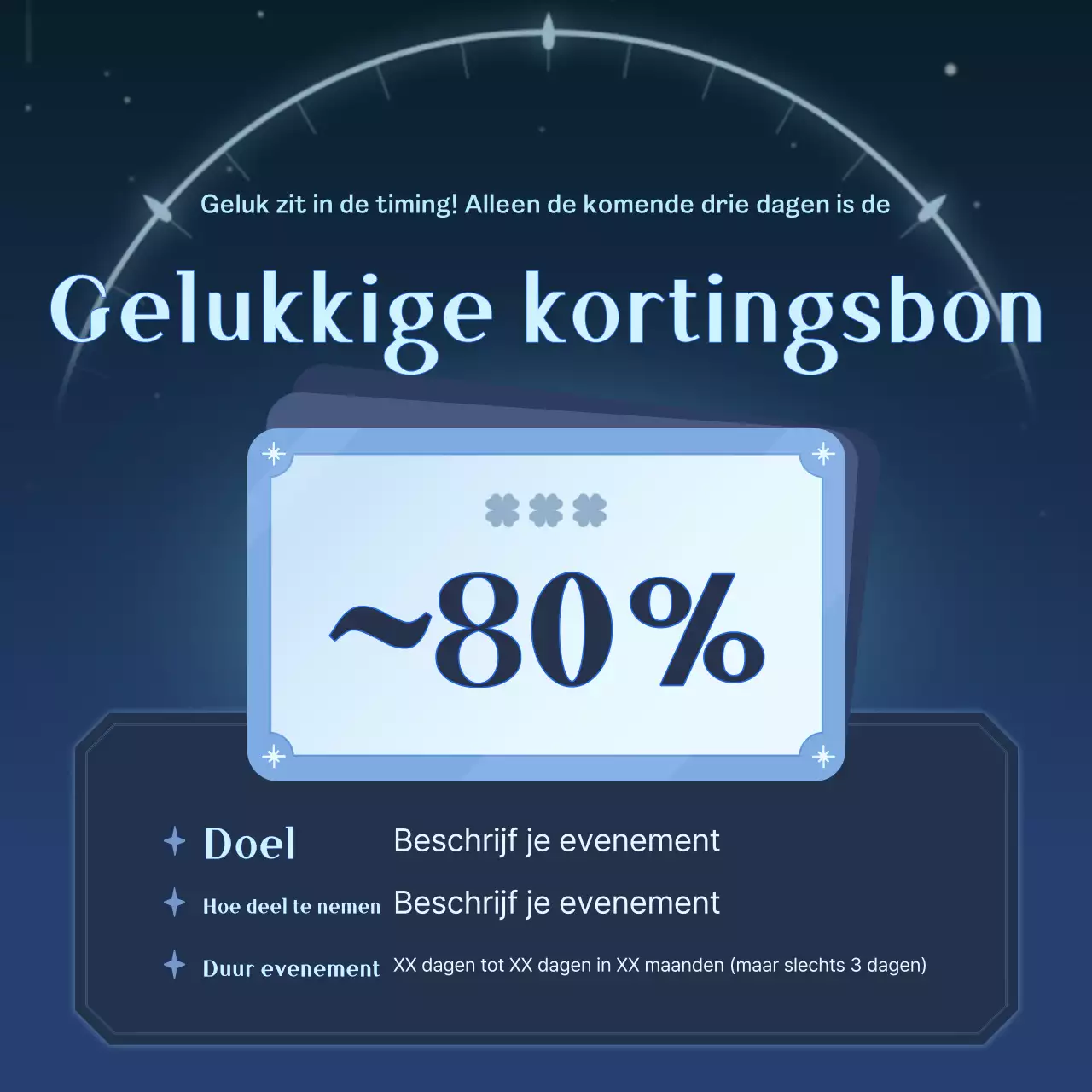 Promoot een Black and Blue Fantasy coupon evenement