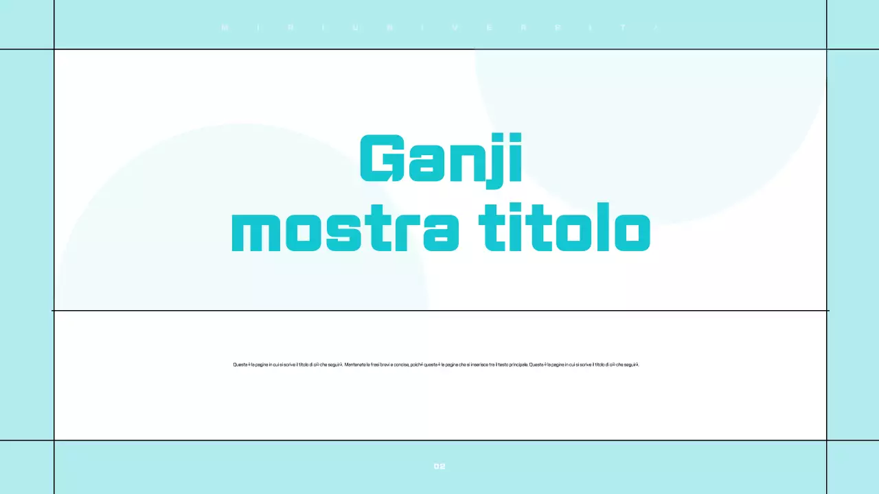 Presentazioni pulite e facili da modificare in bianco e azzurro