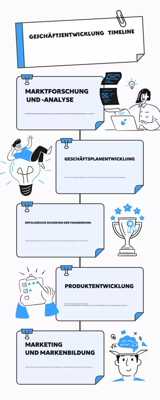 blue modern business development guide