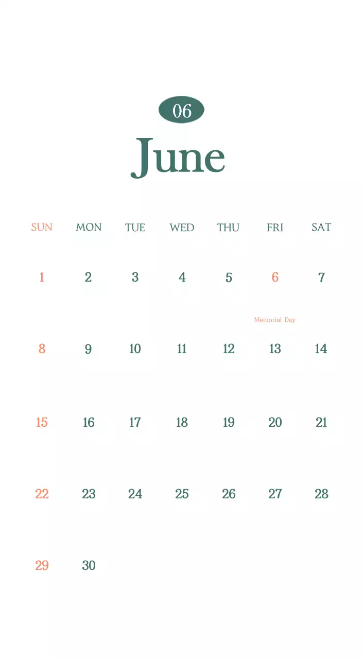 A modern cafe calendar with drink of the month recommendations