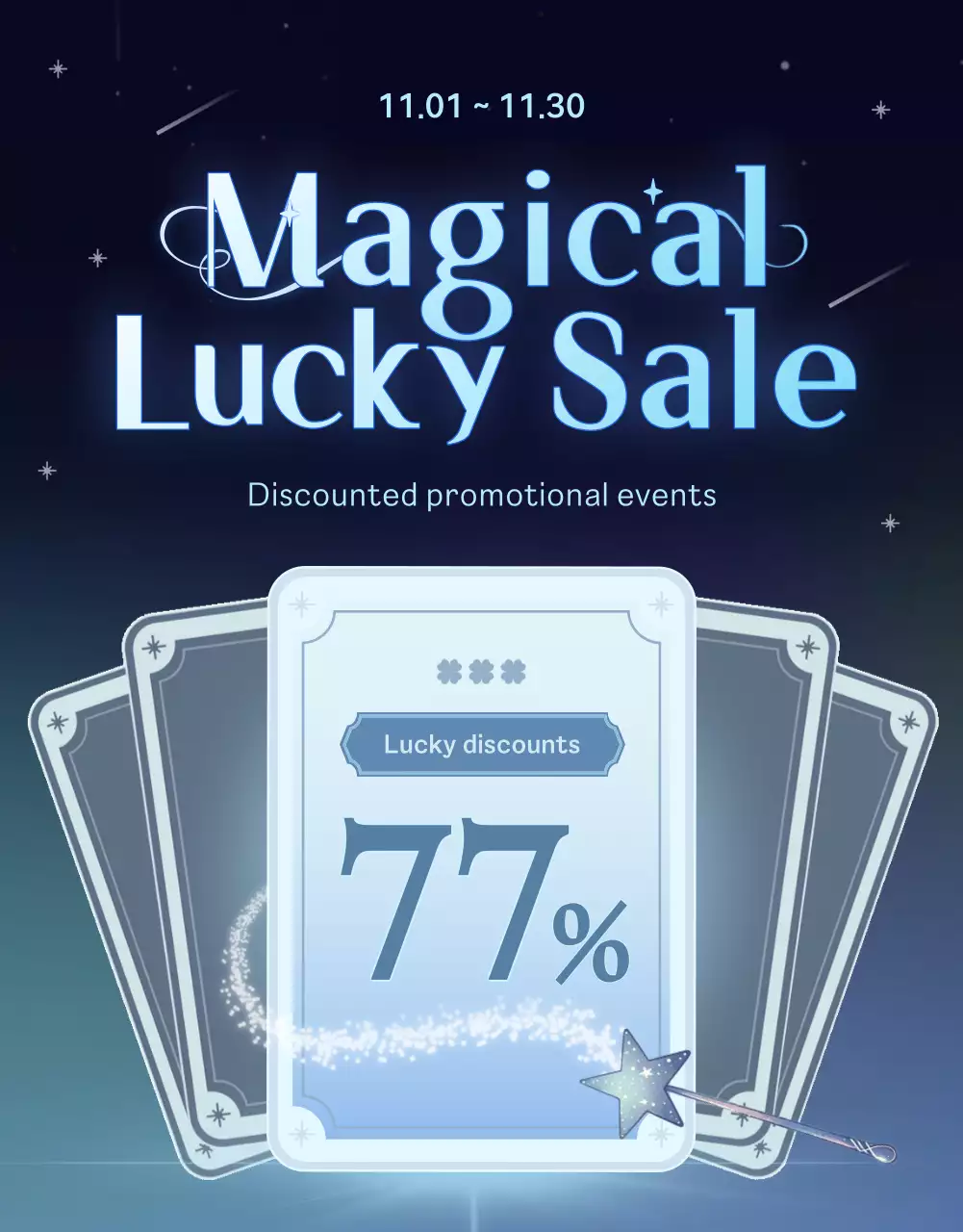 Blue Fantasy Sale Promotion Poster
