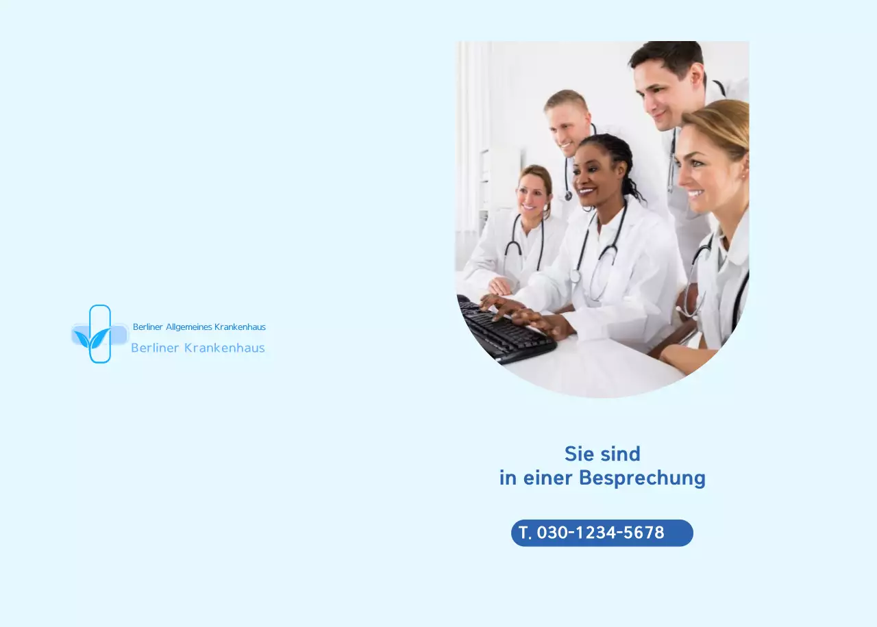 Blauer moderner Krankenhauskalender