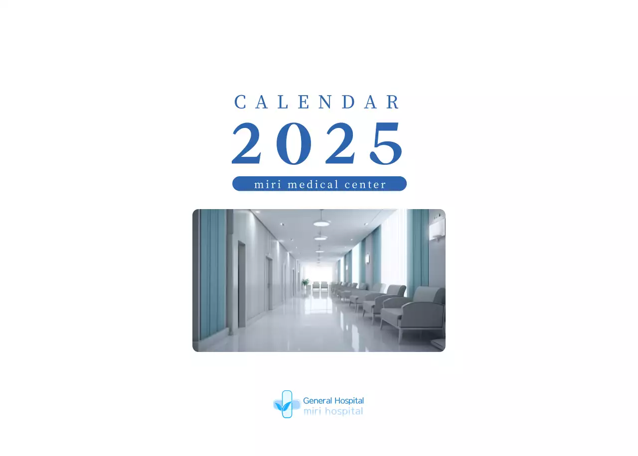 Blue Modern Hospital Calendar