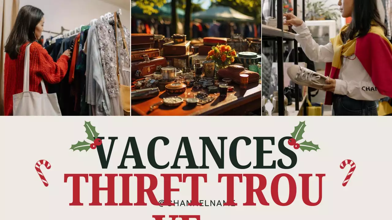 Annonce de vacances vintage rouge