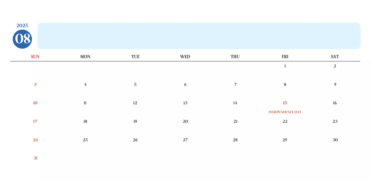 Blue Modern Hospital Calendar