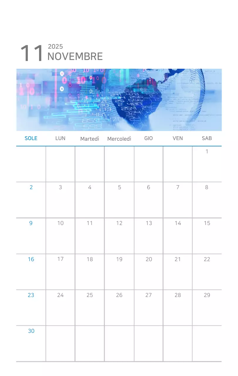 Calendario moderno blu Promozioni aziendali