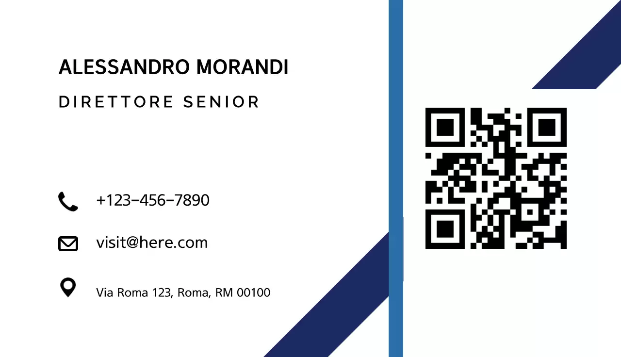 biglietto da visita moderno bianco