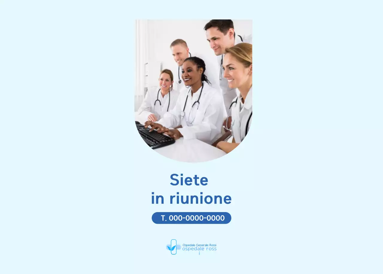 Calendario ospedaliero moderno blu