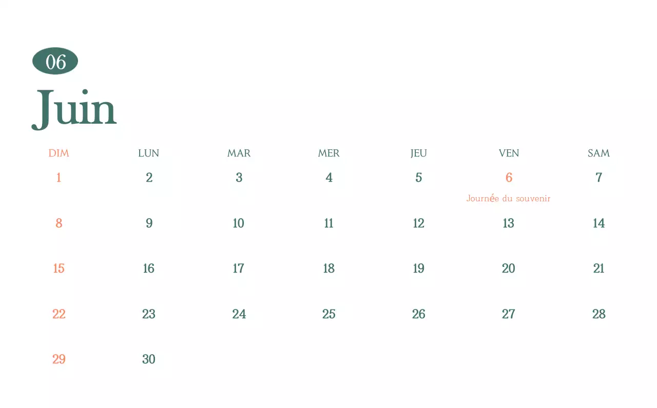 Un calendrier moderne pour les cafés avec des recommandations sur la boisson du mois.