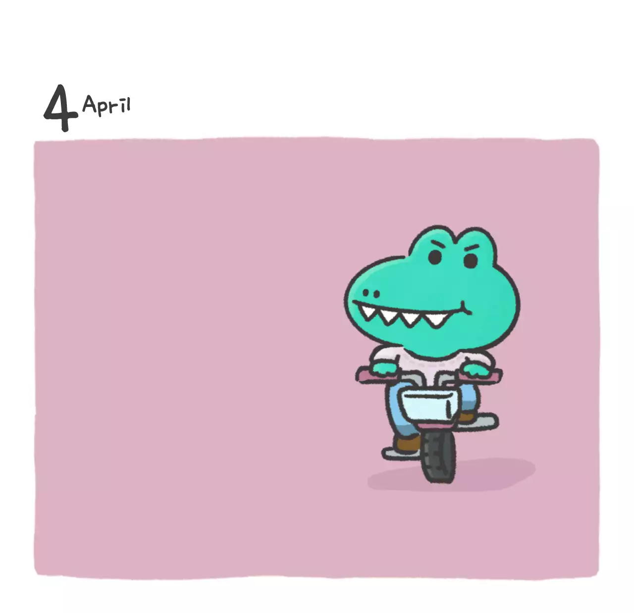 Ein Kalender mit einem niedlichen Ago-Illustrationskonzept