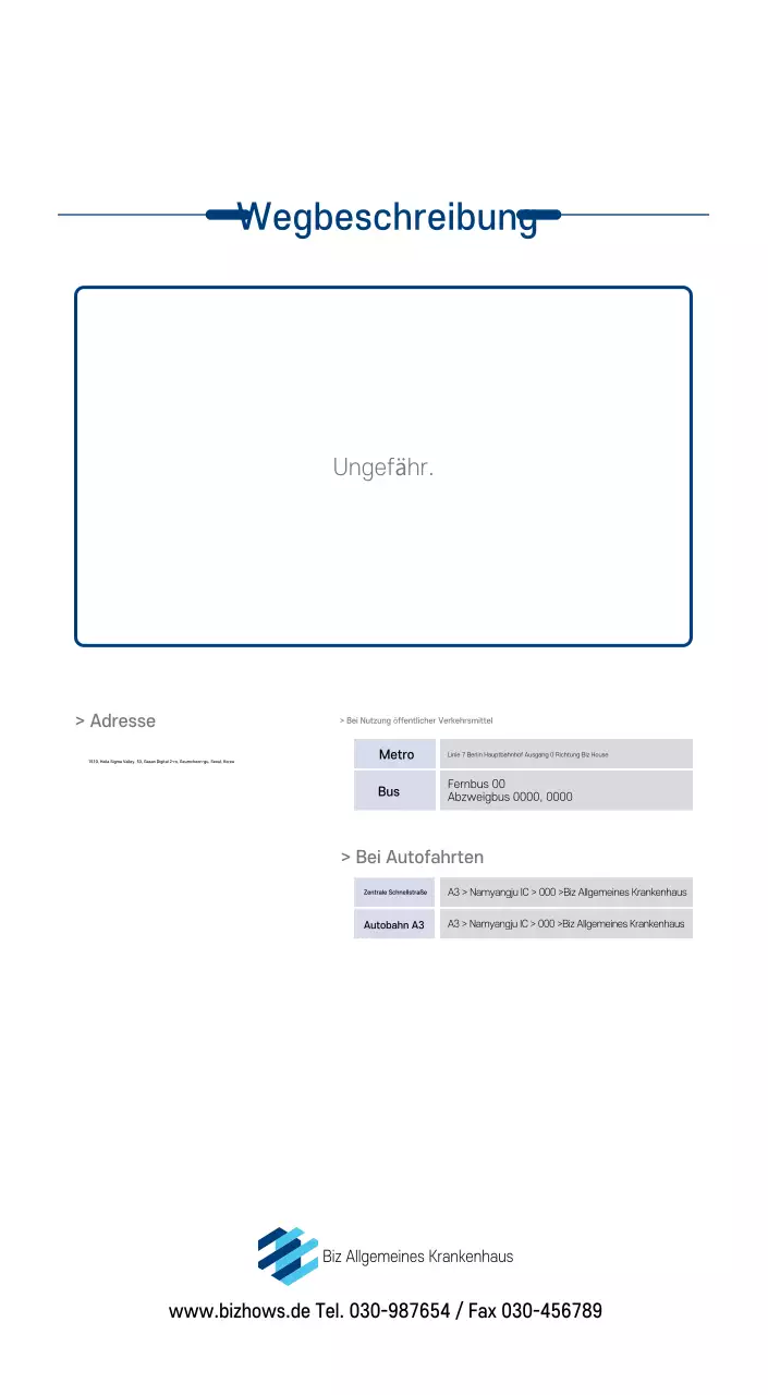 Marineblauer einfacher Krankenhaus-Werbekalender