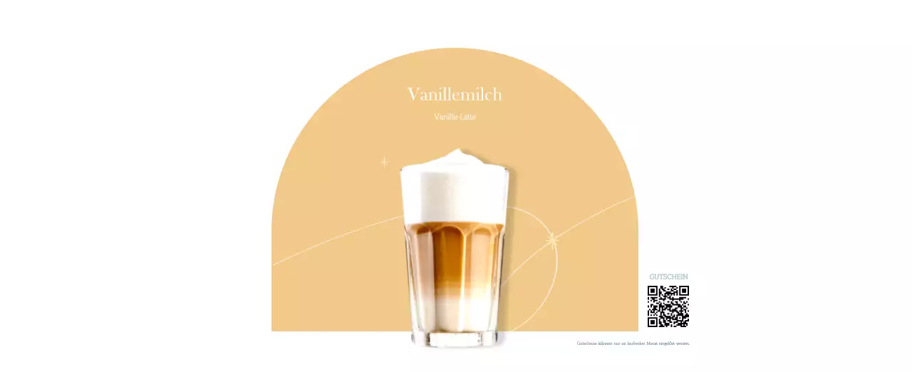 Ein moderner Café-Kalender mit Empfehlungen für das Getränk des Monats