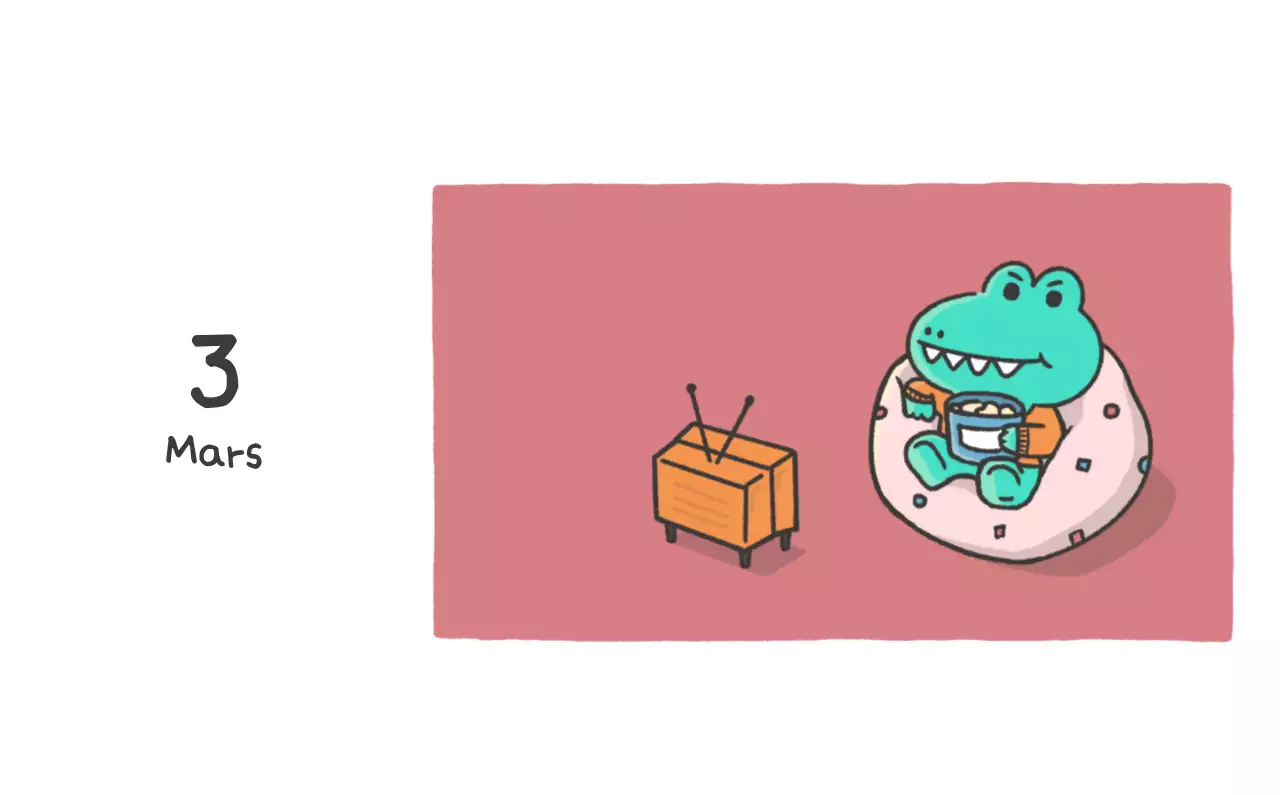 Un calendrier avec un concept d'illustration Ago mignon