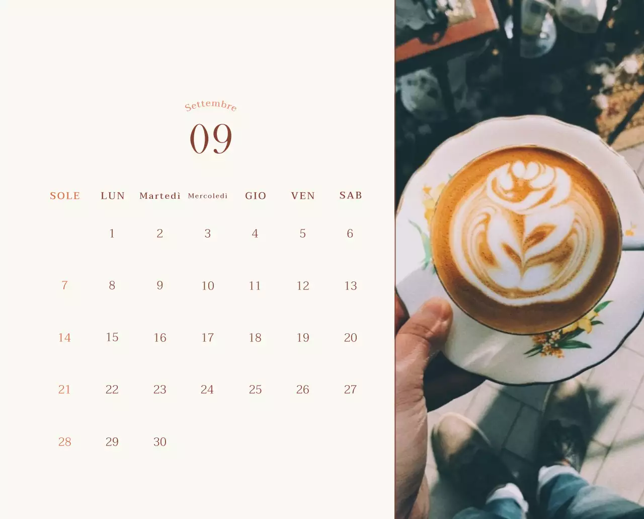 Promuovere il caffè vintage beige