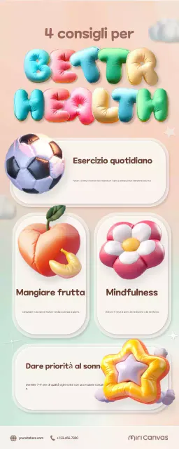 Guida colorata e di tendenza ai consigli per uno stile di vita sano