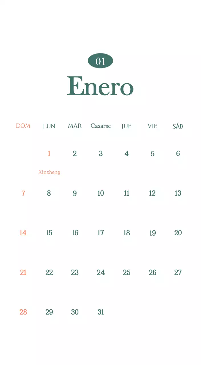 Un moderno calendario de cafeterías con recomendaciones para la bebida del mes