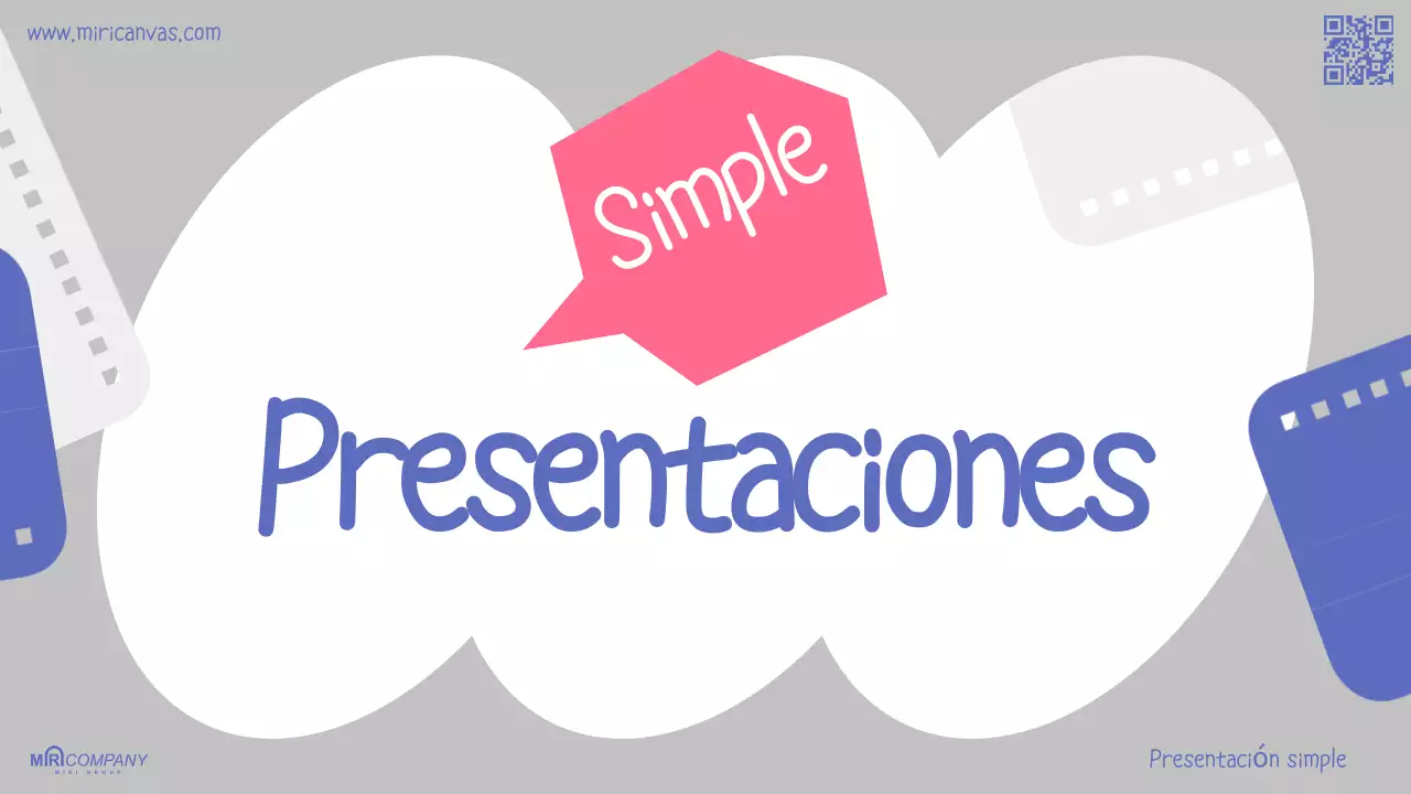 Guía para la presentación Blue Simple