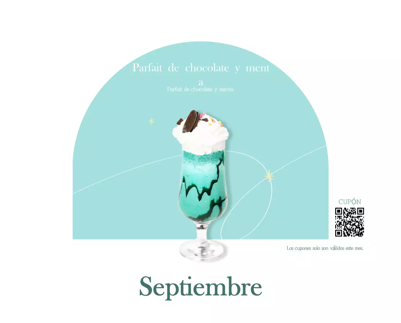 Un moderno calendario de cafeterías con recomendaciones para la bebida del mes