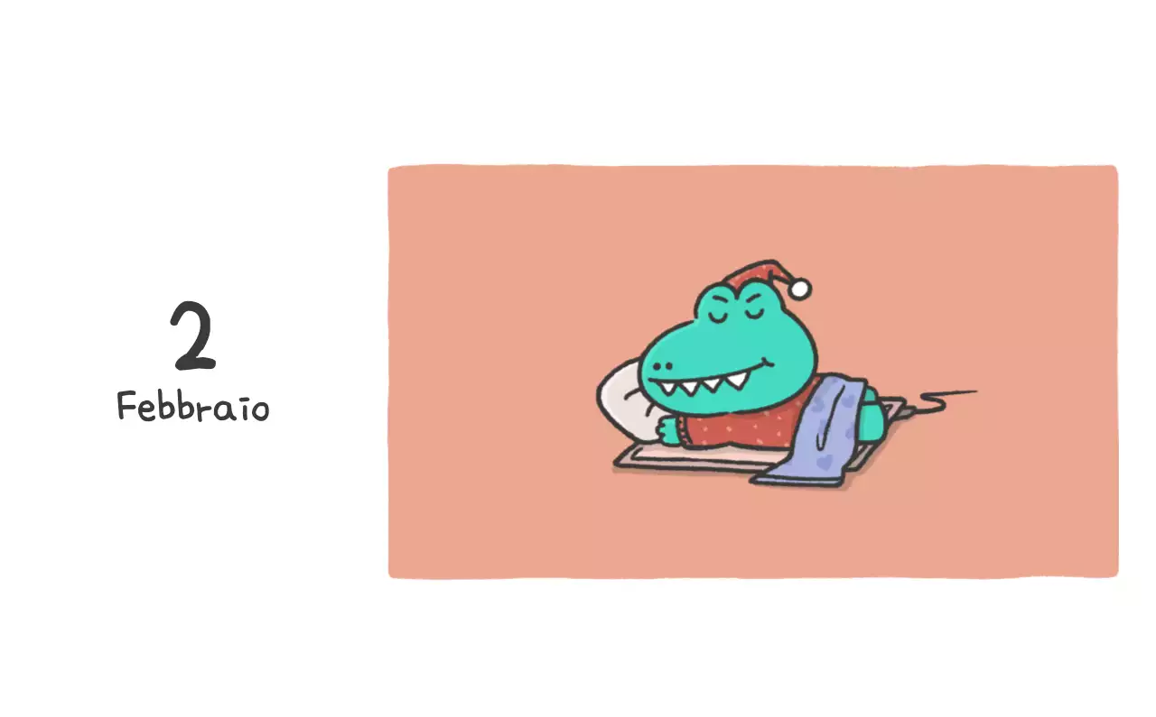 Un calendario con un simpatico concetto di illustrazione di Ago