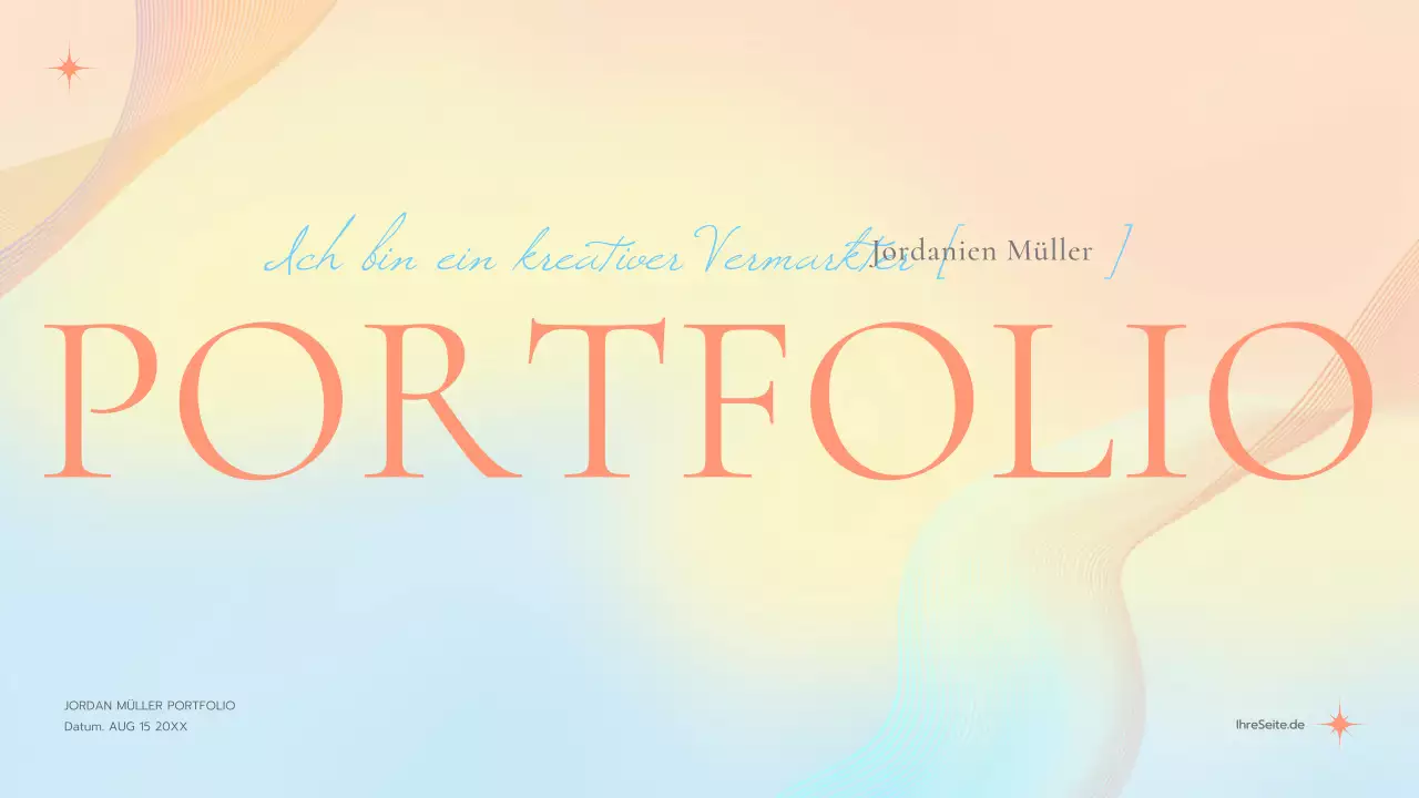 pastellfarbenes elegantes Marketing-Portfolio