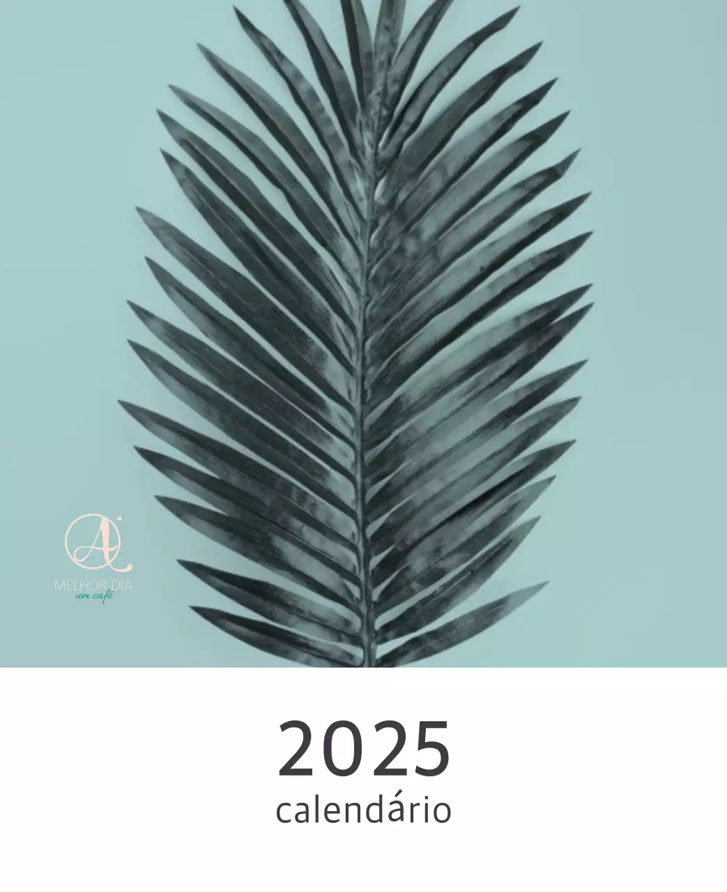 Calendário botânico da natureza branco e limpo