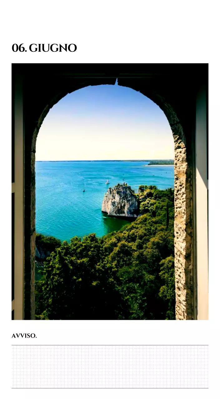 Calendario semplice con concetto di fotografia di viaggio emozionale in bianco e nero