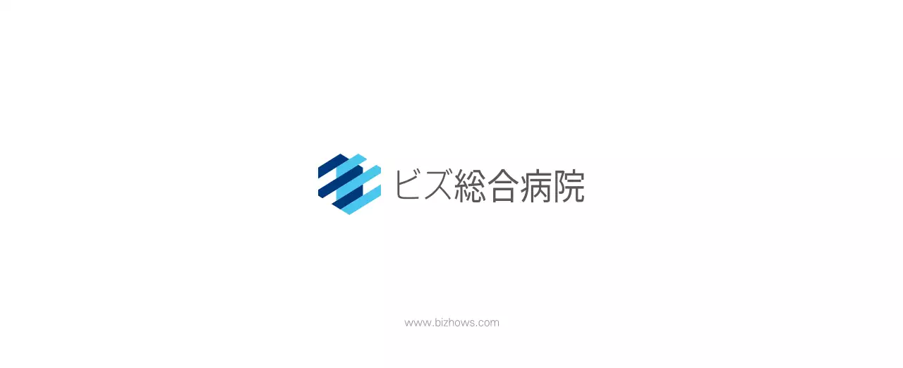 ネイビーホワイトのシンプルな病院広報カレンダー