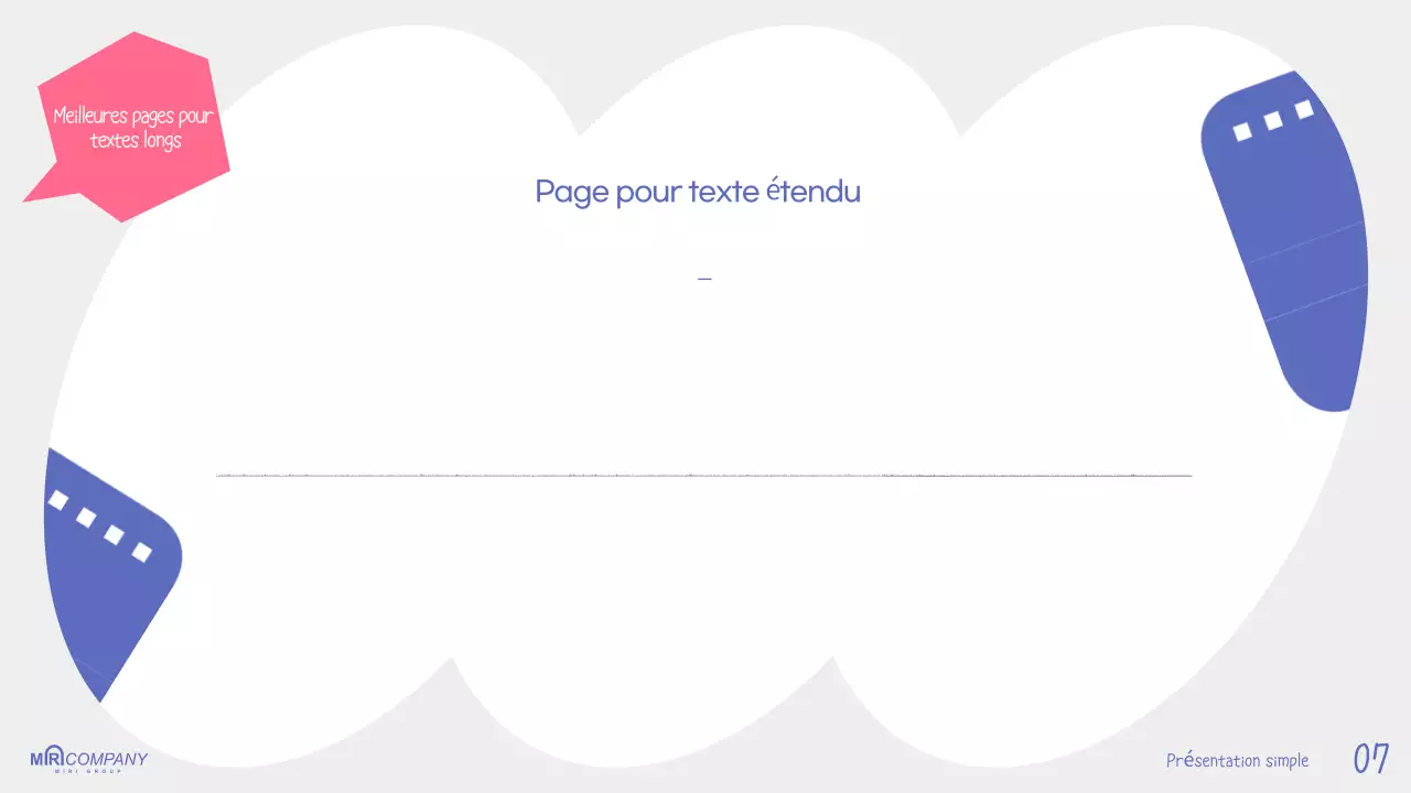 Guide de la présentation bleue simple