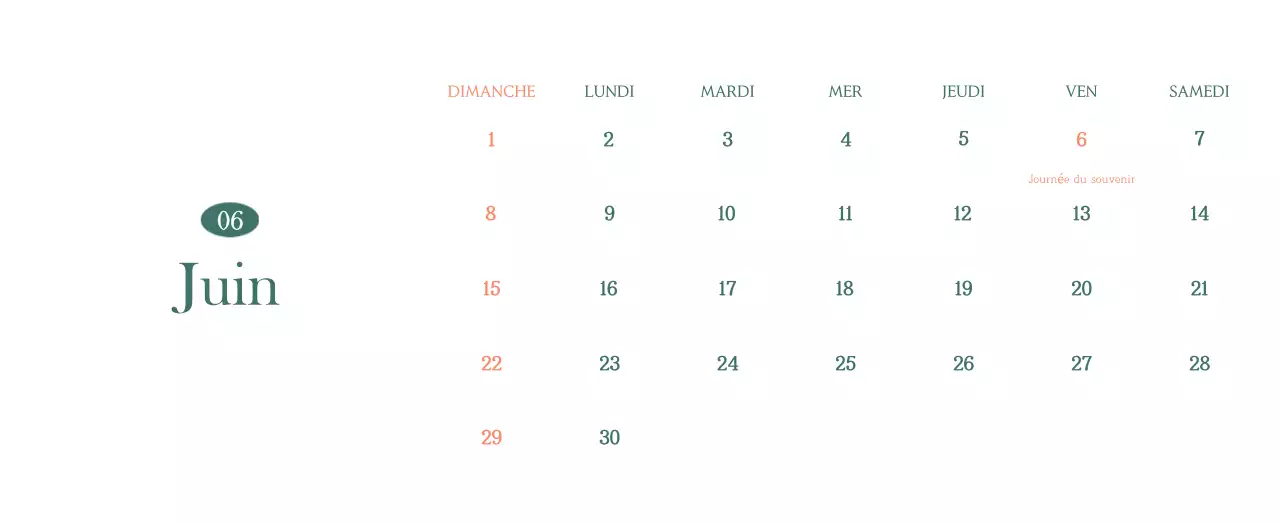 Un calendrier moderne pour les cafés avec des recommandations sur la boisson du mois.