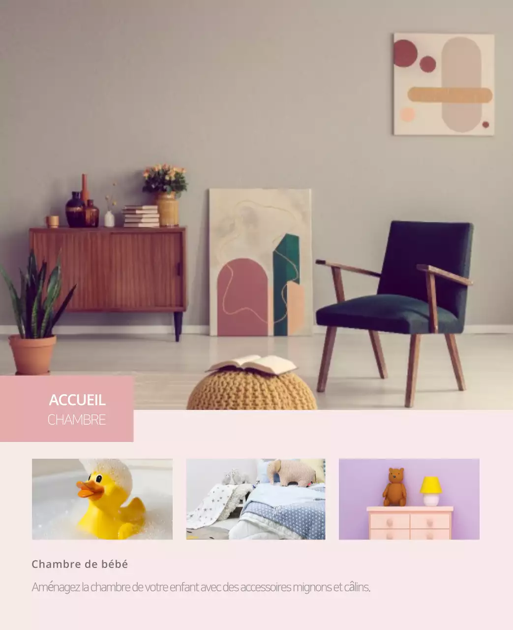 Calendrier intérieur minimaliste beige