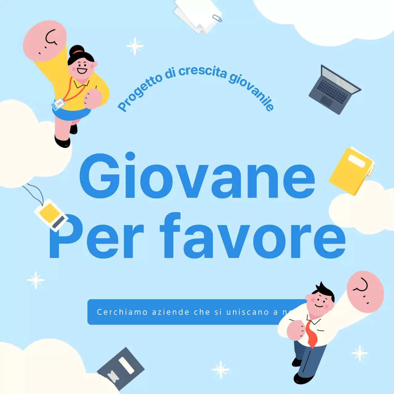 Reclutamento di giovani uomini in azzurro