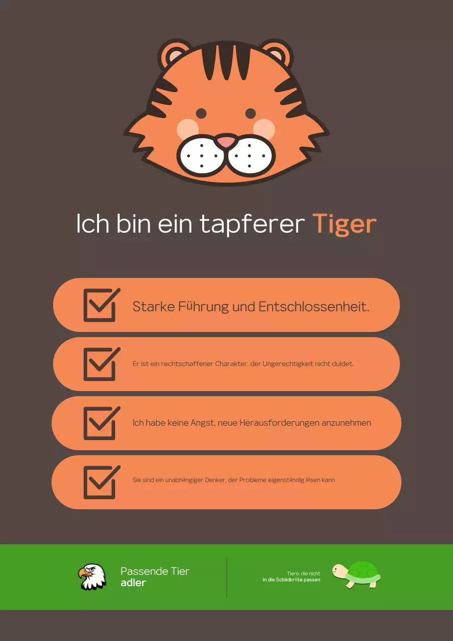 Orange Einfache Beschreibung der Persönlichkeit