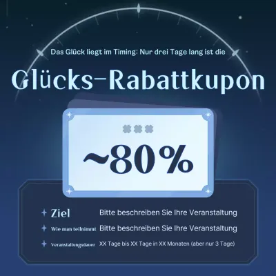 Werben Sie für ein Black and Blue Fantasy Coupon Event