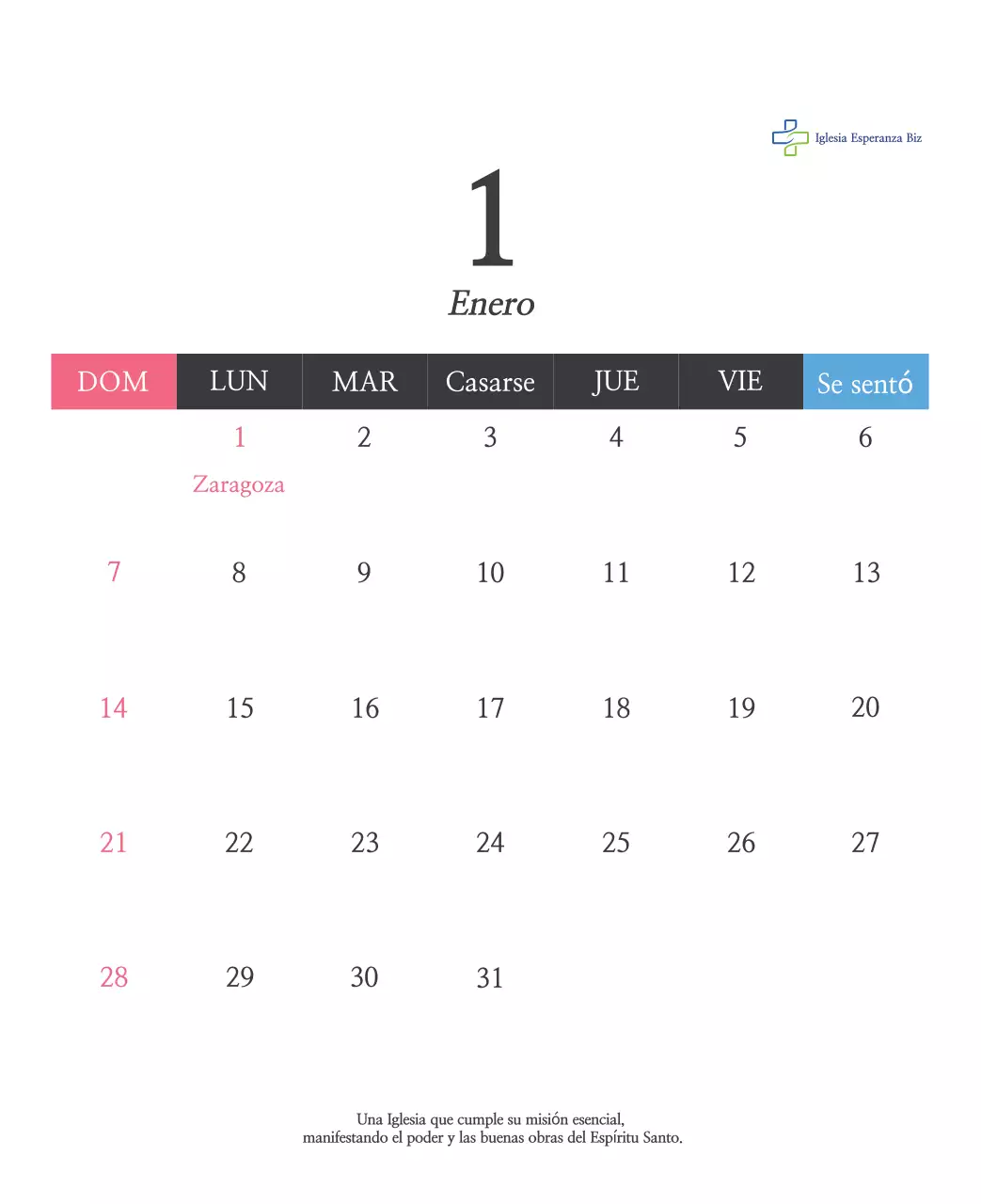 Caligrafía sencilla Promoción de la Iglesia Bíblica