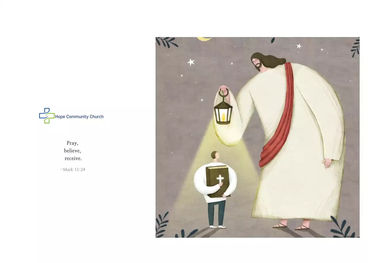 Gereja ilustrasi pastel yang bersih