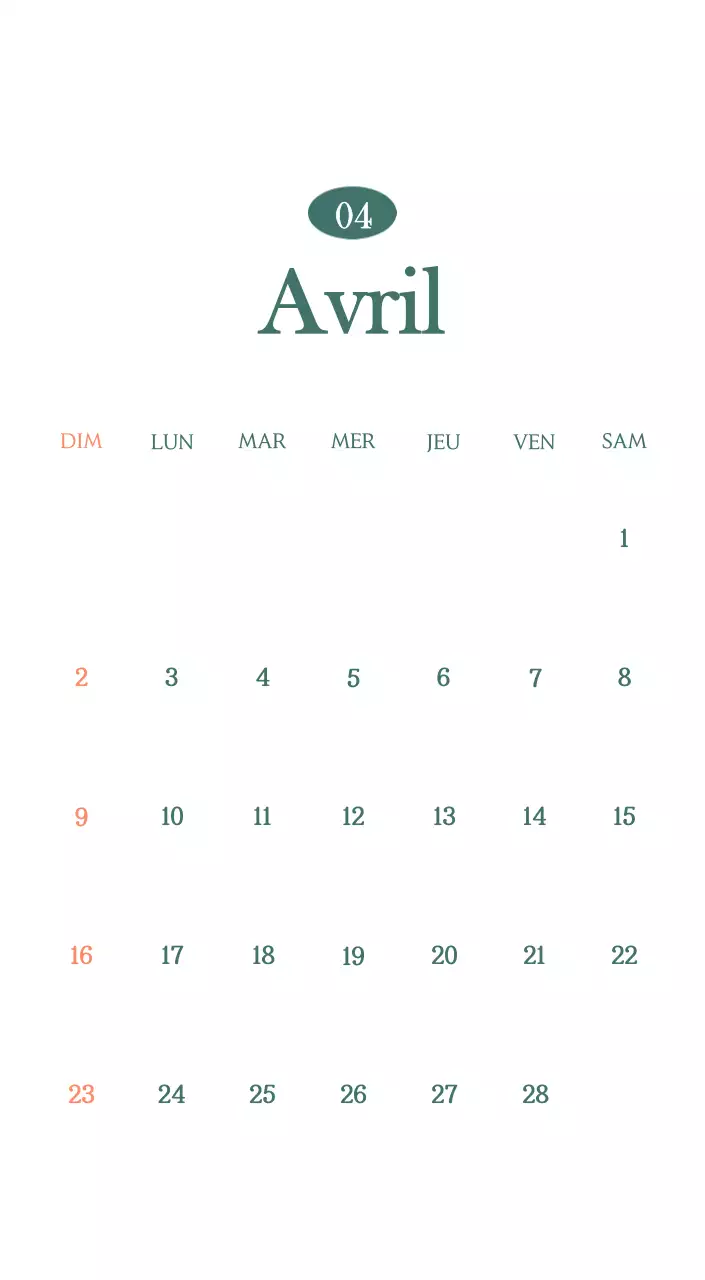 Un calendrier moderne pour les cafés avec des recommandations sur la boisson du mois.