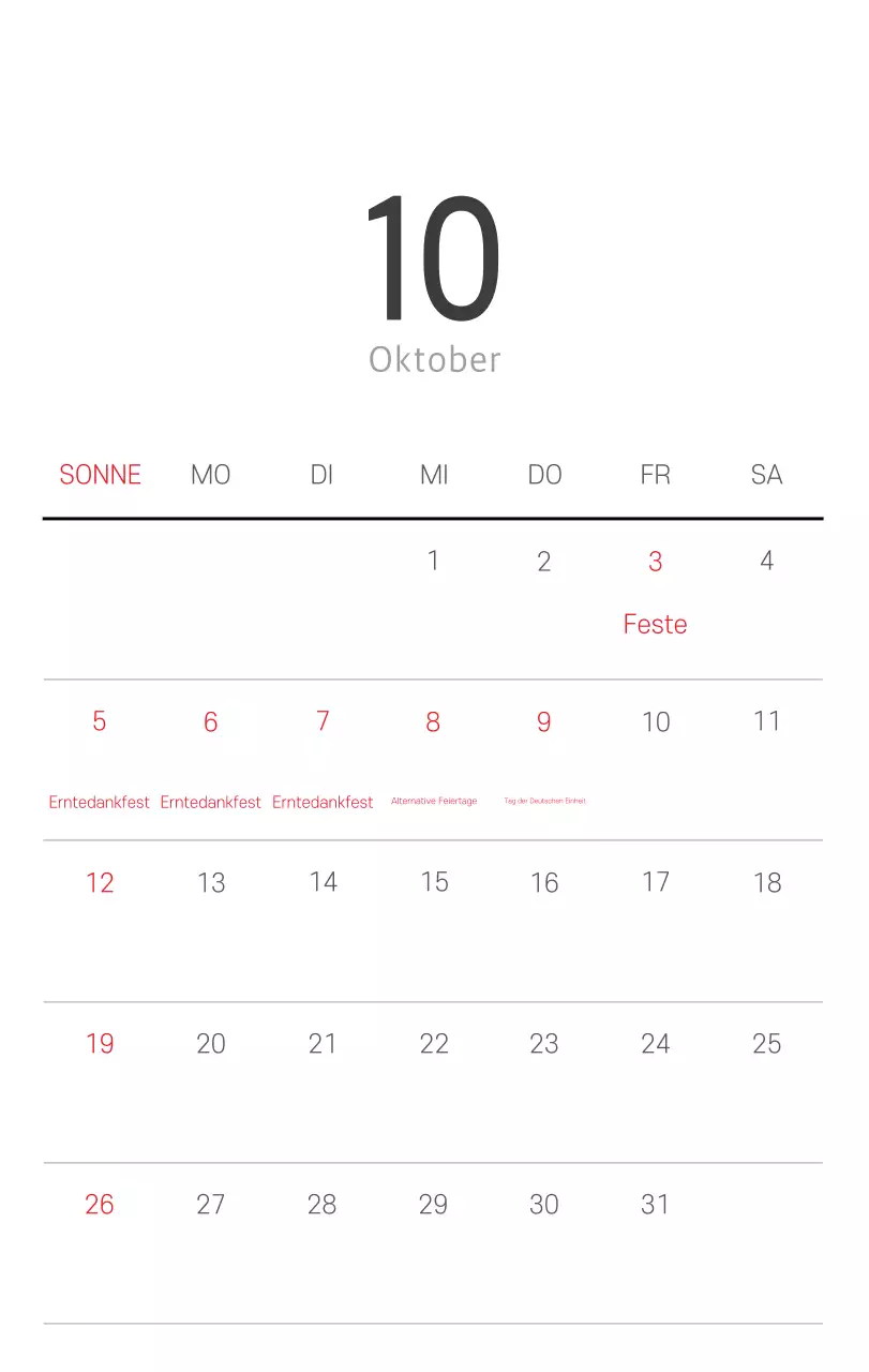 Weißer sauberer botanischer Naturkalender