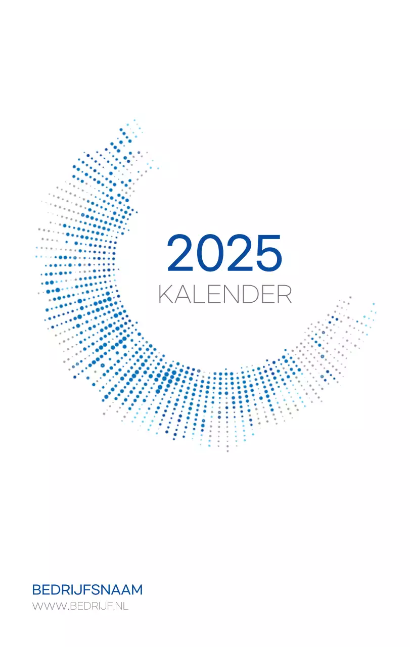 Blauwe moderne kalender bedrijfspromoties