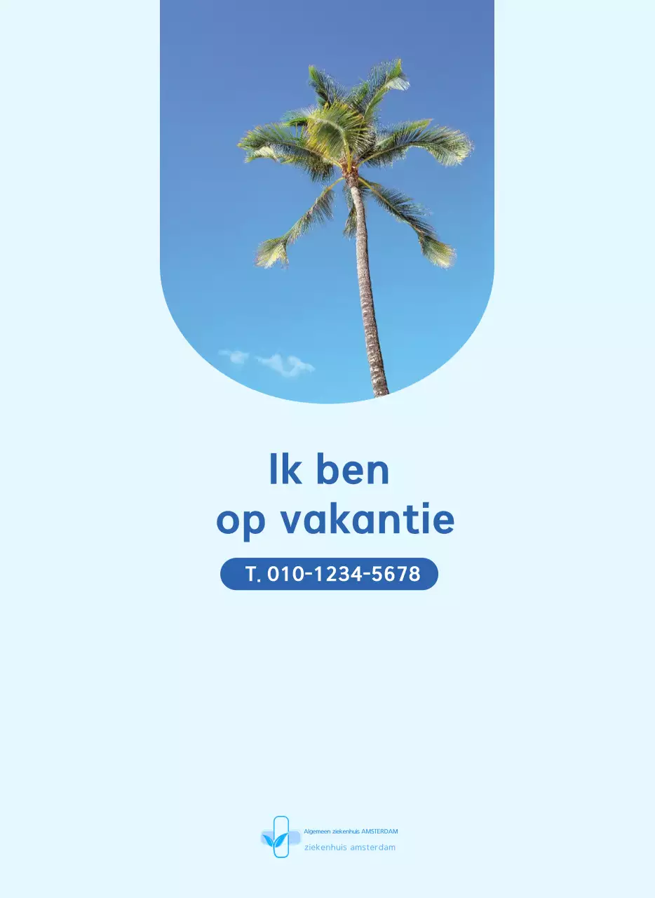 Blauwe moderne ziekenhuiskalender