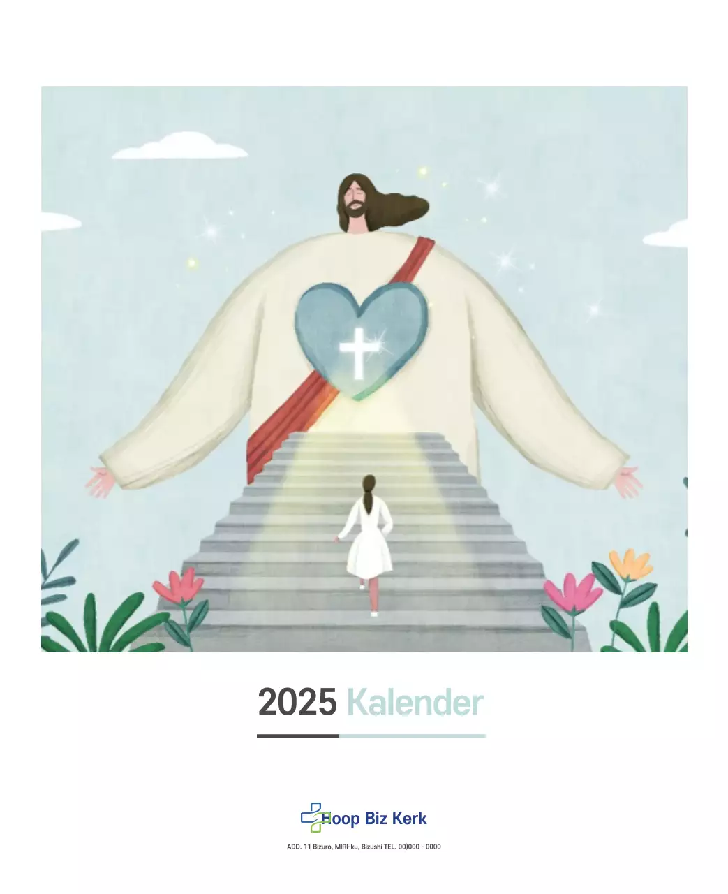 Pastel schone illustratie kerk