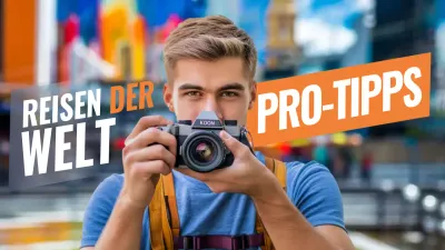 farbenfroher moderner Reiseführer