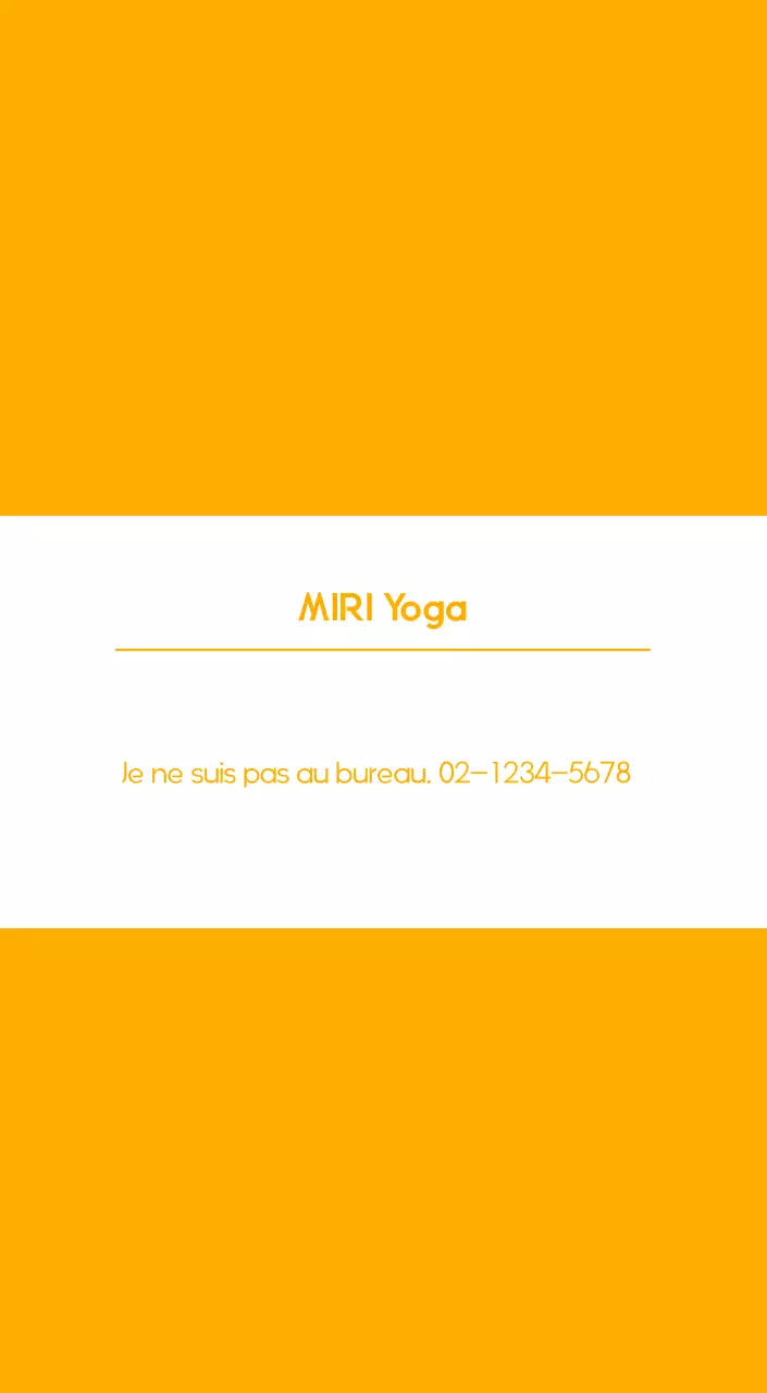 Calendrier promotionnel de yoga minimaliste orange