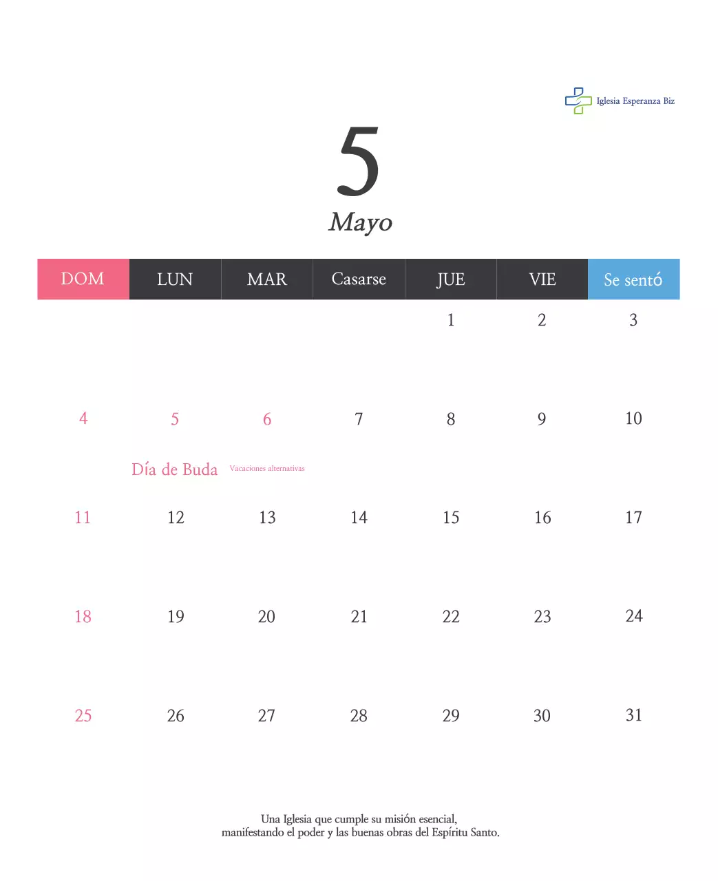 Caligrafía sencilla Promoción de la Iglesia Bíblica